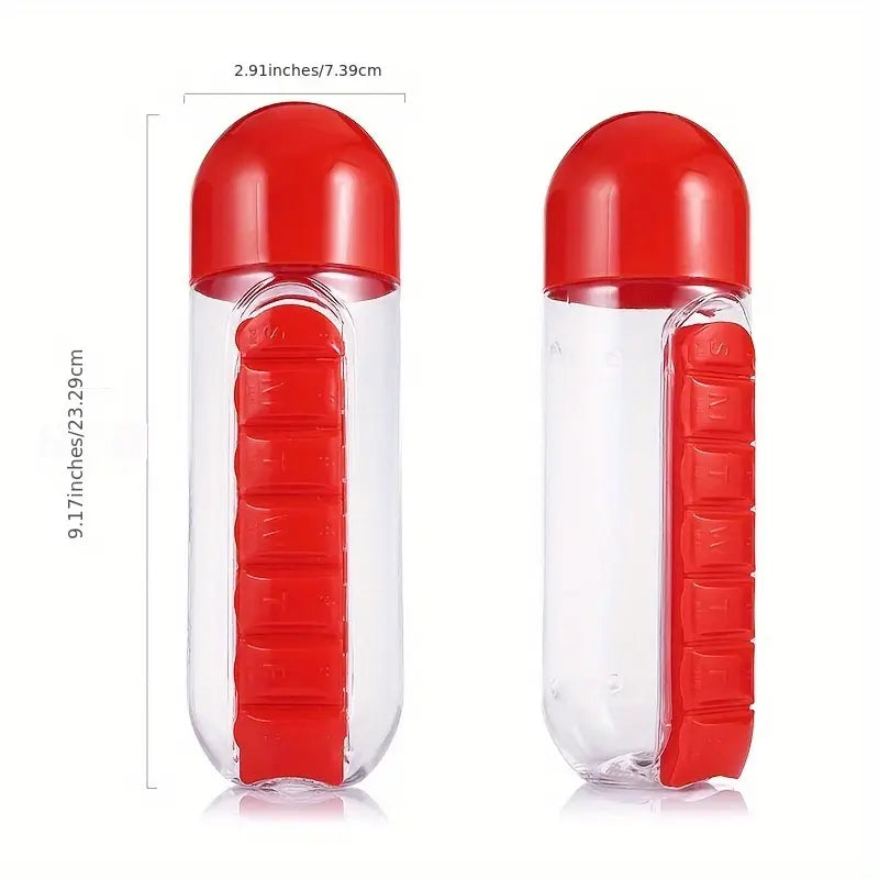Water Bottle With Pill Organizer