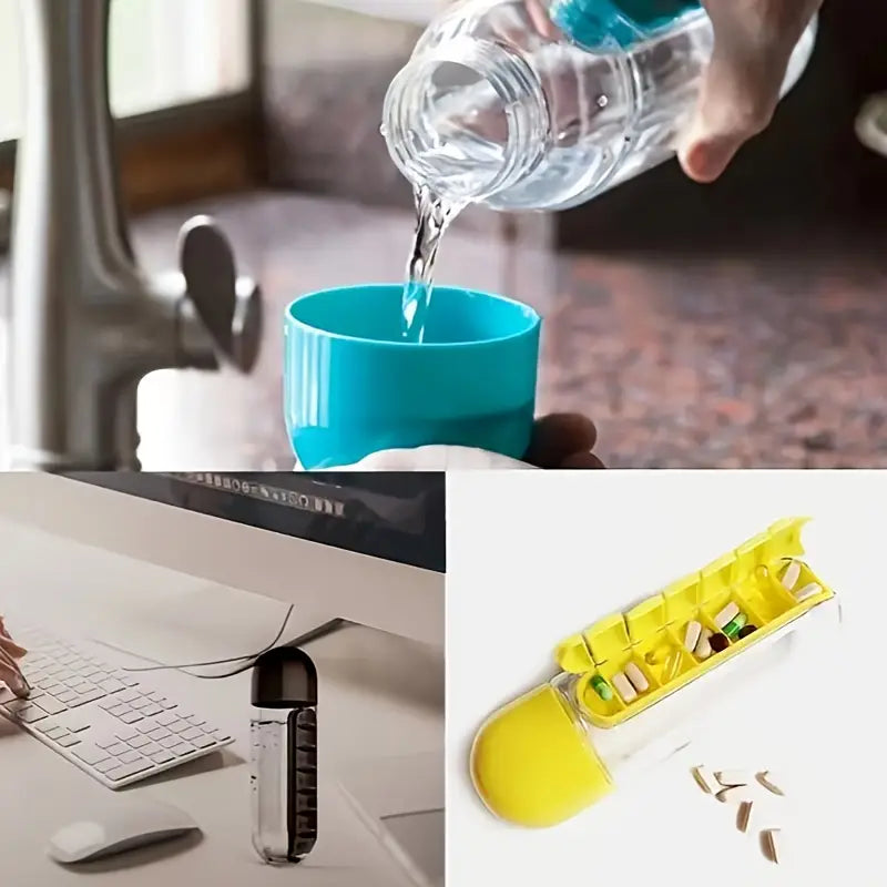 Water Bottle With Pill Organizer