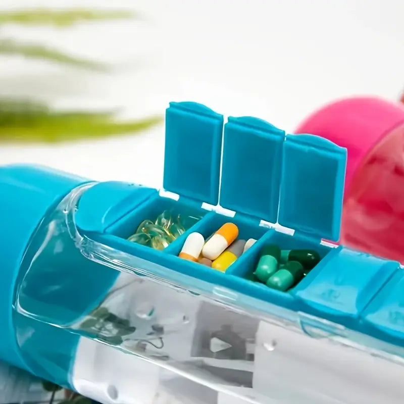 Water Bottle With Pill Organizer