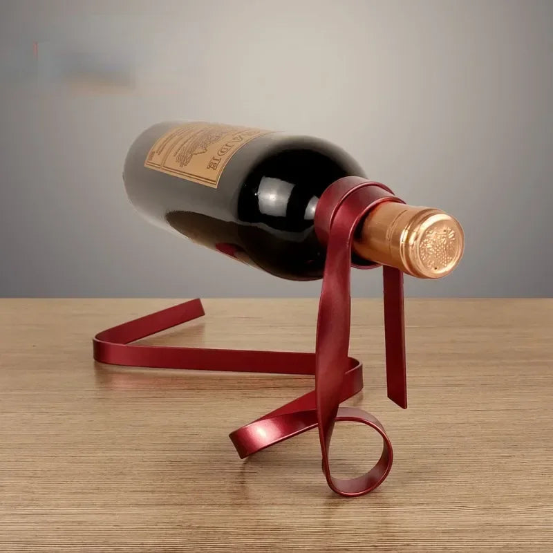 Ribbon Floating Iron Wine Holder